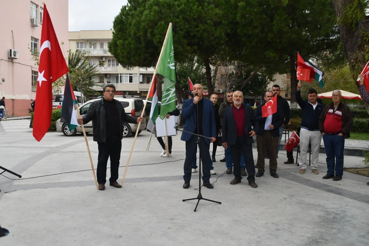 Söke'de Filistin'deki zulme karşı miting düzenlendi