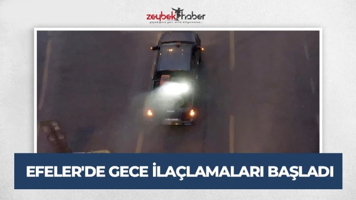 EFELER'DE GECE İLAÇLAMALARI BAŞLADI