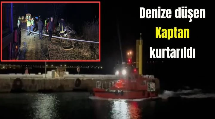 Kaptan denize düştü