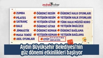 Aydın Büyükşehir Belediyesi'nin güz dönemi etkinlikleri başlıyor
