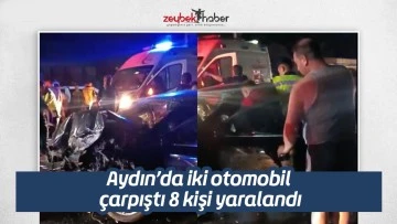 Aydın’da iki otomobil çarpıştı 8 kişi yaralandı