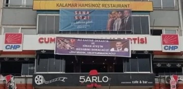 CHP Aydın, ‘Ali Gaffar Okkan ve Sinan Ateş’i unutturmayacağız’ pankartı astı