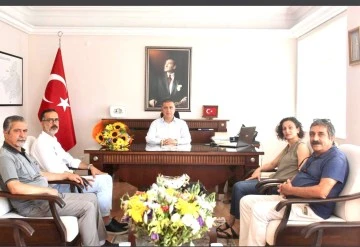 CHP Söke İlçe Başkanı Özcan ve yönetimi Kaymakam Güney’i makamında ziyaret etti