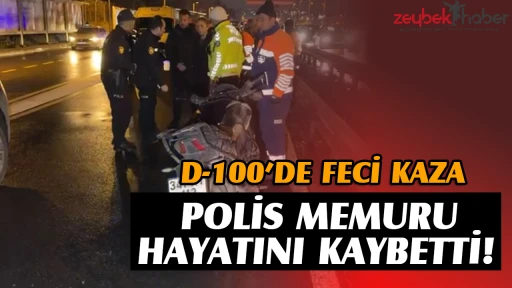 D-100’de feci kaza: Polis memuru hayatını kaybetti!