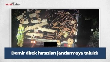 Demir direk hırsızları jandarmaya takıldı