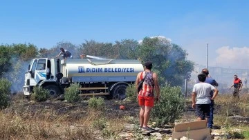 Didim’de sanayide çıkan yangın korkuttu