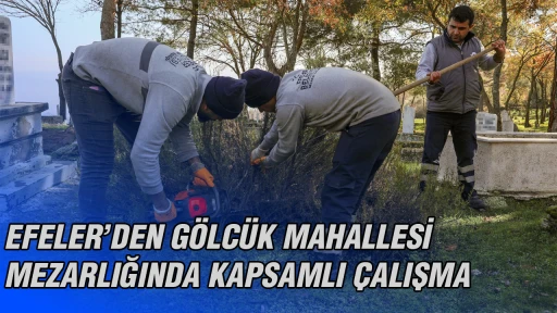 EFELER’DEN GÖLCÜK MAHALLESİ MEZARLIĞINDA KAPSAMLI ÇALIŞMA