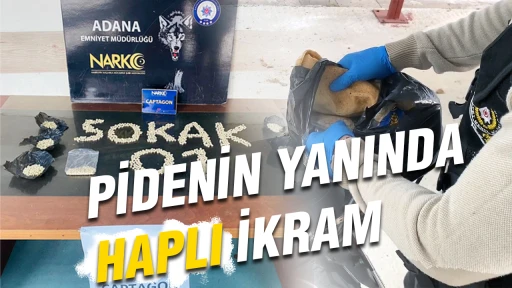 Pidenin yanında haplı ikram