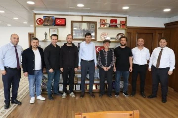 Proje çekimleri Nazilli'de gerçekleştirilen filmin ekibi Başkan Özcan’la buluştu