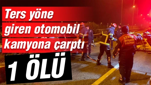 Ters yöne giren otomobil kamyona çarptı: 1 ölü