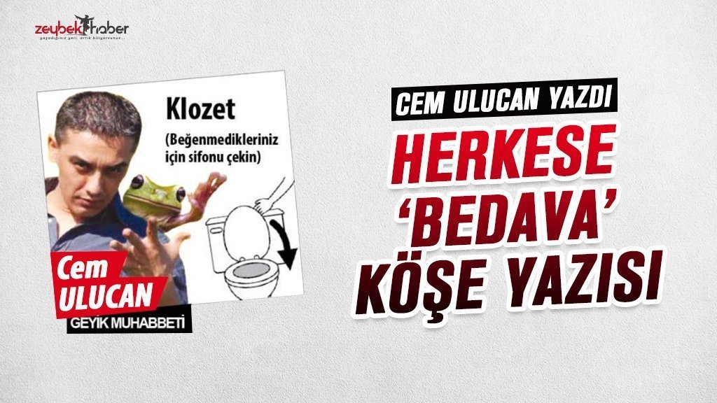 HERKESE ‘BEDAVA’ KÖŞE YAZISI